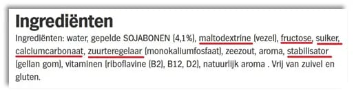 Ingrediënten roomvervangers