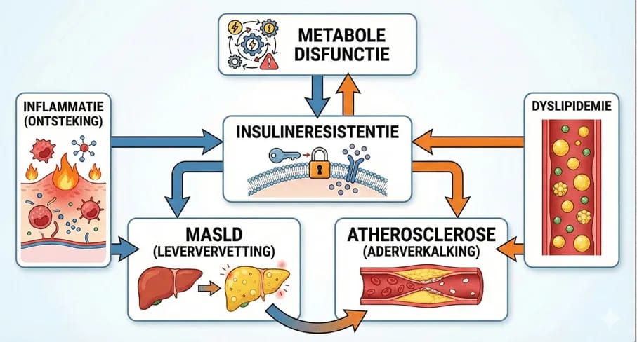 Hoe ontstaat MASLD? Metabole disfunctie uitgelegd
