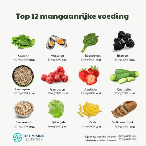 Top 12 mangaanrijke voeding stichting Je Leefstijl Als Medicijn