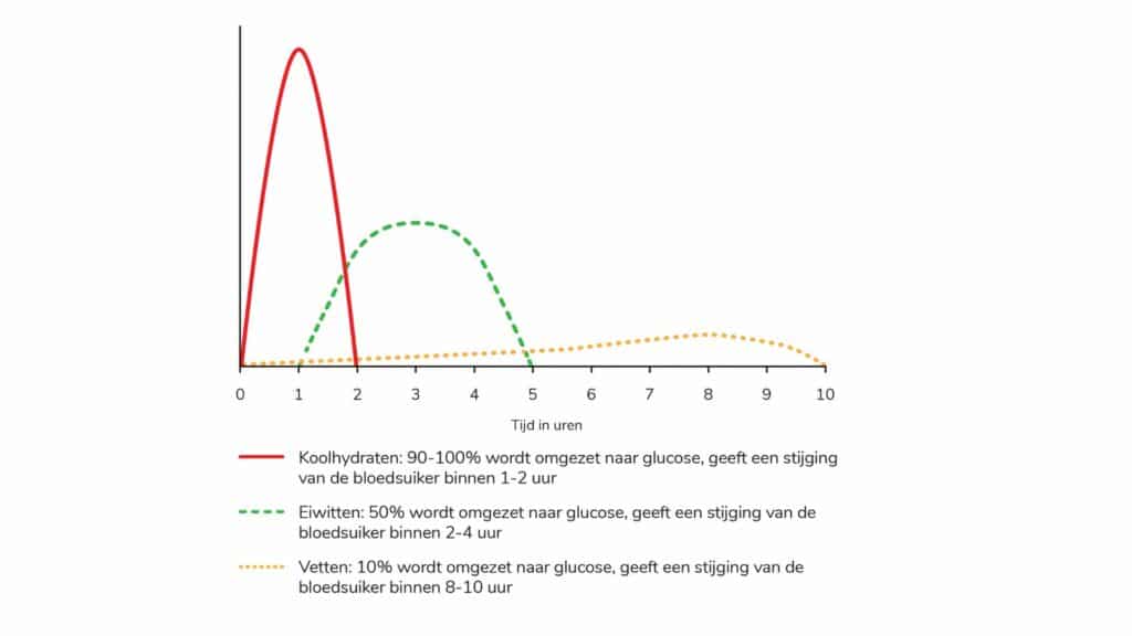 Effect van macronutriënten op de glucose